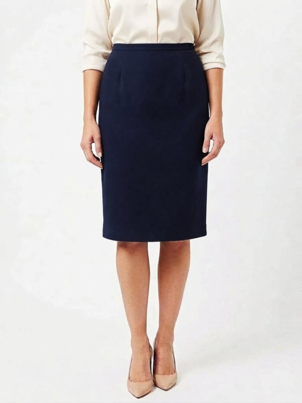 Jones New York Navy Midi Pencil Skirt- Sz. 10